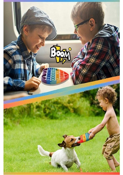 Pop It Bubbles Stres Giderici Duyusal ve Zeka Gelişim Oyuncağı (Kalpli Modeli)