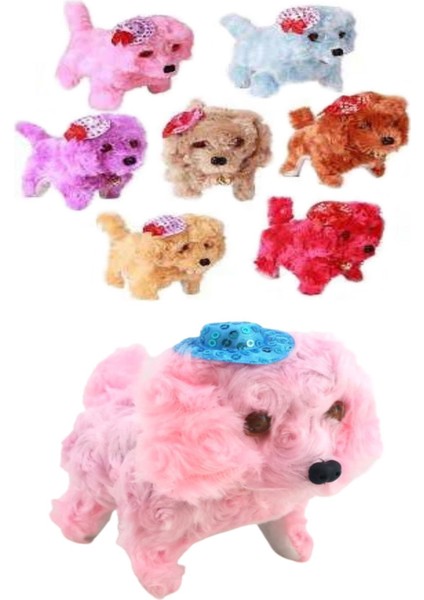 Sesli Hareket Eden Havlayan Oyuncak Peluş Köpek ve 3'lü Pop Tubes Popit Eğitici Set