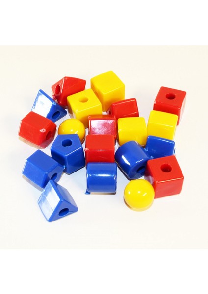 35 Parça Geometrik Şekiller Ipe Boncuk Dizme Koordinasyon Eğitici Oyuncak Popit
