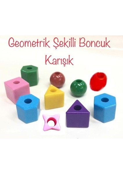 120 Parça Geometrik Şekiller Ipe Boncuk Dizme Koordinasyon Renk Algı Oyunu Büyük Boy Boncuk modelleri