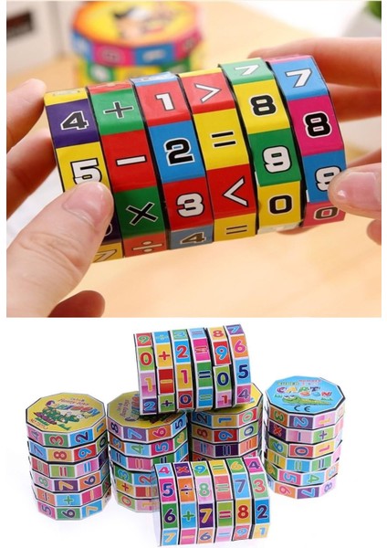 6'lı Zeka Küpü Eğitici Oyuncak Matematik Sayılar Sihirli Küp Dört Işlem