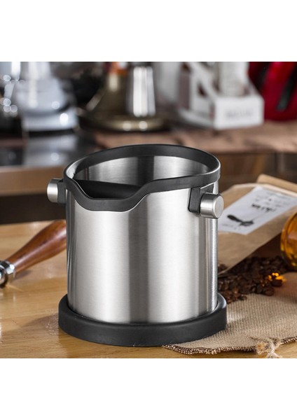 Kahve Vuruş Kutusu Espresso Atık Çöp Kovası Mutfak Gümüşü İçin Çıkarılabilir Taban (Yurt Dışından)
