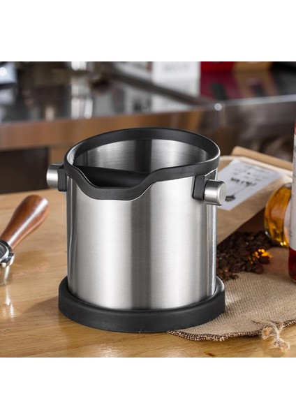 Kahve Vuruş Kutusu Espresso Atık Çöp Kovası Mutfak Gümüşü İçin Çıkarılabilir Taban (Yurt Dışından)