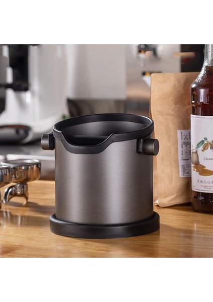 Espresso Kahve Knock Box Atık Kovası Çıkarılabilir Taban Çıkarılabilir Barista Siyahı (Yurt Dışından)