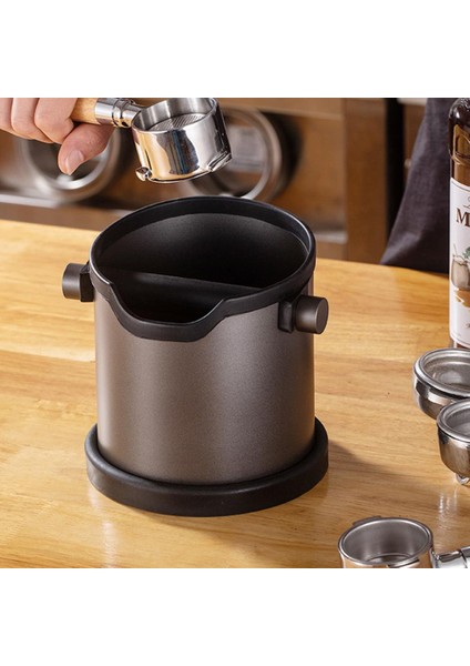 Espresso Kahve Knock Box Atık Kovası Çıkarılabilir Taban Çıkarılabilir Barista Siyahı (Yurt Dışından)