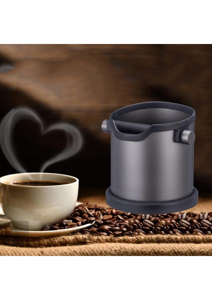 Espresso Kahve Knock Box Atık Kovası Çıkarılabilir Taban Çıkarılabilir Barista Siyahı (Yurt Dışından)