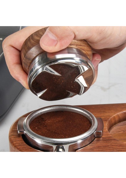 Paslanmaz Çelik Base Kahve Distribütörü Espresso Kurcalaması Ayarlanabilir Yükseklik 51mm Çapraz (Yurt Dışından)