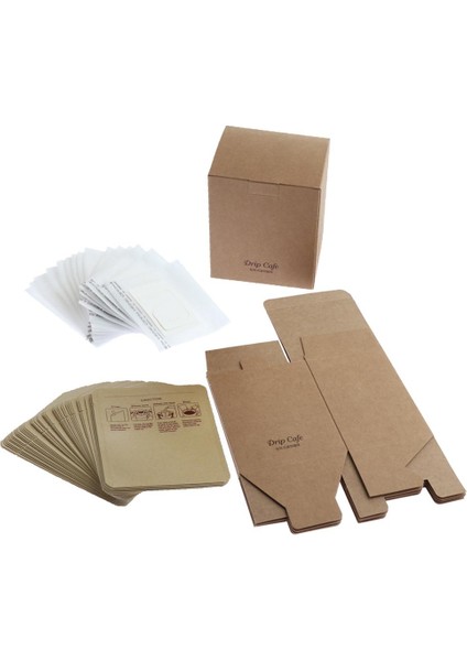 Dıy 50 Set Tek Kullanılabilir Asılı Kulak Kahve Çantaları Taşınabilir Damla Kahve Filtre Çantası (Yurt Dışından)