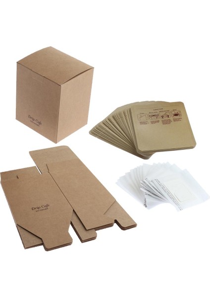 Dıy 50 Set Tek Kullanılabilir Asılı Kulak Kahve Çantaları Taşınabilir Damla Kahve Filtre Çantası (Yurt Dışından)