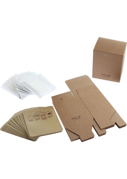 Dıy 50 Set Tek Kullanılabilir Asılı Kulak Kahve Çantaları Taşınabilir Damla Kahve Filtre Çantası (Yurt Dışından)