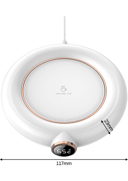 Elektrikli Kahve Kupa Isıtıcı İçin Masa Isıtıcı Coaster 10 W Isı Içecek Kupa Mat Beyaz (Yurt Dışından)
