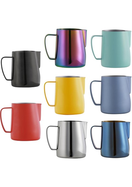 Paslanmaz Çelik Süt Çoban Sürahi Sürahi İçin Latte Kahve Köpürme 600ML Yeni Gümüş (Yurt Dışından)