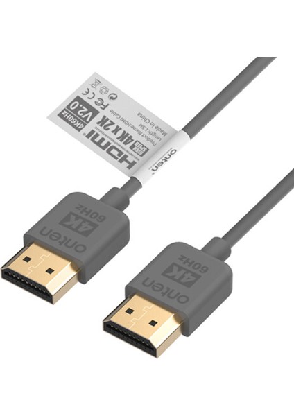 4KX2K 60Hz HDMI To HDMI Yüksek Hızlı Ses Görüntü Aktarma Kablosu 1.5 Metre Gri - AL2877