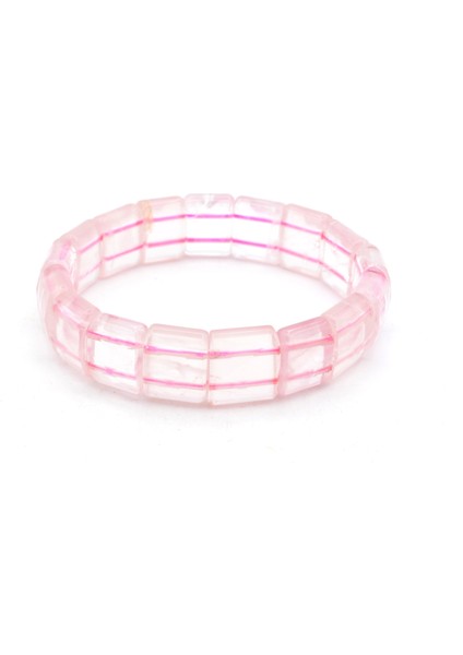 Doğal Pembe Kuvars Bileklik 003