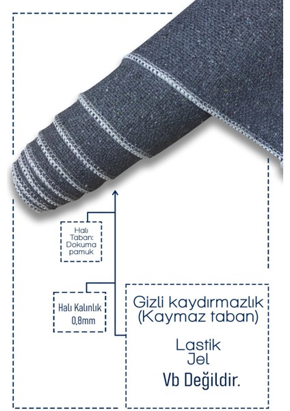 Mutfak Halısı Yeni Model Kaymaz Taban Halı IPHY1382