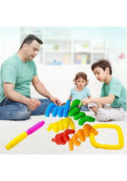 4 Adet Pop Tube Duyusal Oyuncak Fidget Zihinsel Eğitici
