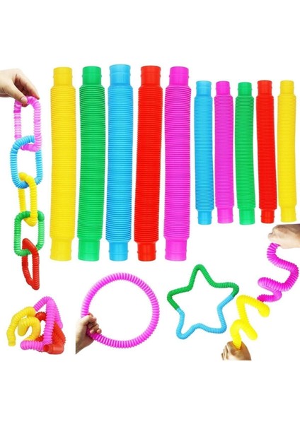 4 Adet Pop Tube Duyusal Oyuncak Fidget Zihinsel Eğitici