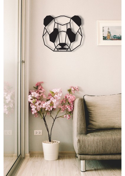 Şirin Geometrik Panda Metal Tablo
