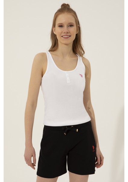 U.S. Polo Assn. Kadın Beyaz Basic T-Shirt 50246321-VR013