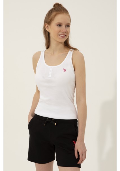 U.S. Polo Assn. Kadın Beyaz Basic T-Shirt 50246321-VR013