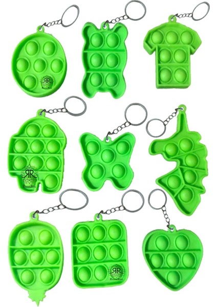 Popit Fidget Pop It Push Bubble Duyusal Stres Oyunu Eğitici Oyuncak Anahtarlık 1 Adet