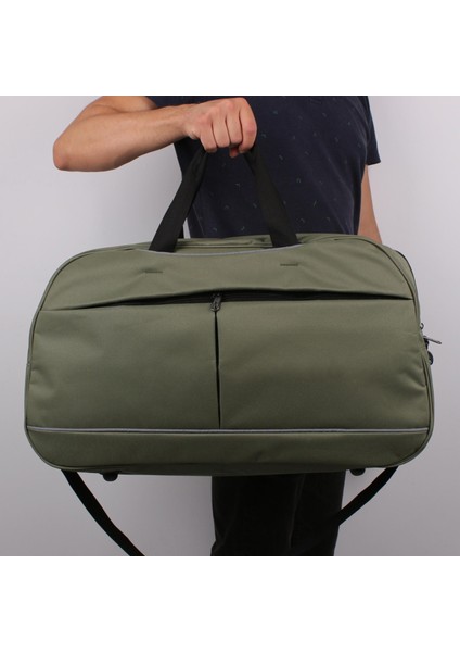 50X30X24 cm Unisex Yeşil Kumaş Plaj Spor ve Seyahat Çantası