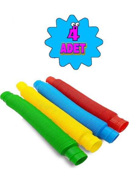 Popit Pop Tubes Stres Giderici Oyuncak 4 Adet