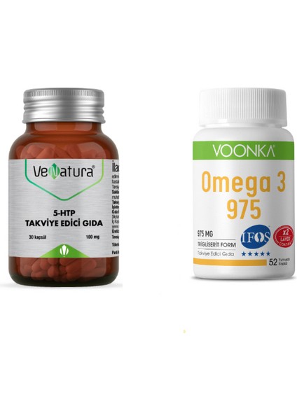5-Htp 100 Mg 30 Kapsül + Omega 3 975 Mg 52 Kapsül