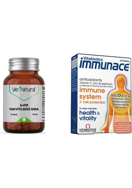 5-Htp 100 Mg 30 Kapsül + Immune System 30 Tablet