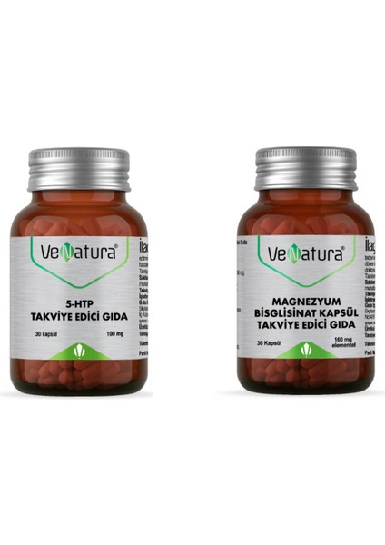 5-Htp 100 Mg 30 Kapsül + Magnezyum Bisglisinat 60 Tablet
