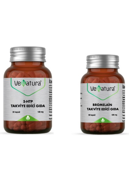 5-Htp 100 Mg 30 Kapsül + Bromelain 60 Kapsül