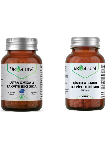 Ultra Omega3 30 Kapsül + Çinko & Bakır 60 Kapsül