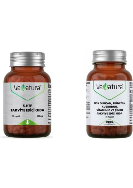 5-Htp 100 Mg 30 Kapsül + Beta Glukan 30 Kapsül