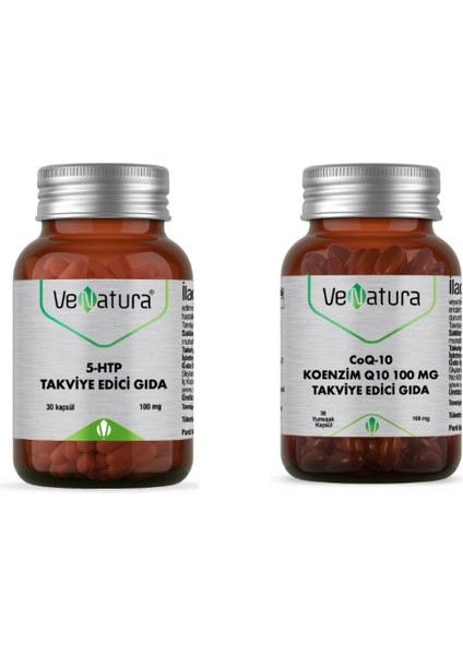 5-Htp 100 Mg 30 Kapsül + Koenzim Q10 100 Mg 30 Kapsül