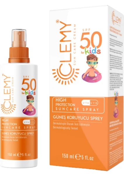 Çocuk Güneş Koruma Kremi 50 Spf Yüksek Koruma Uva/Uvb + E Vitamini