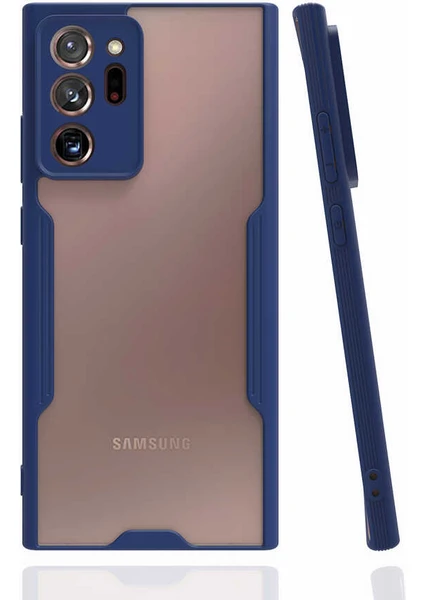 Kzy Samsung Galaxy Note 20 Ultra Kılıf Kamera Korumalı Colorful Kapak - Lacivert