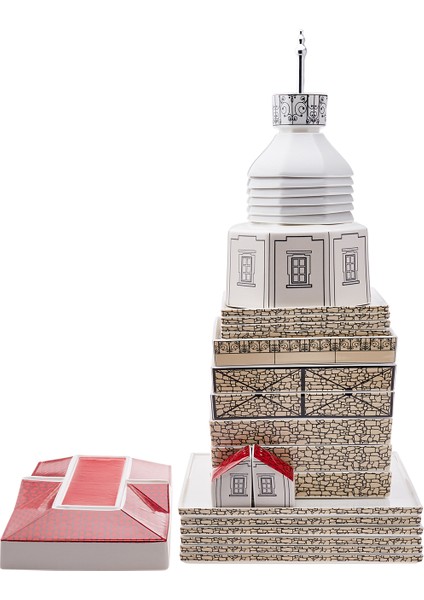 X İst Collection Kız Kulesi 30 Parça 6 Kişilik Porselen Yemek Takımı