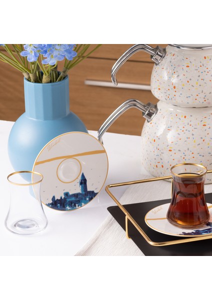 X İst Collection İstanbul 12 Parça 6 Kişilik Çay Seti fiyatları