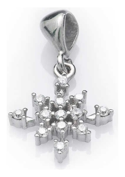 Gümüş Kar Tanesi Bayan Kolye