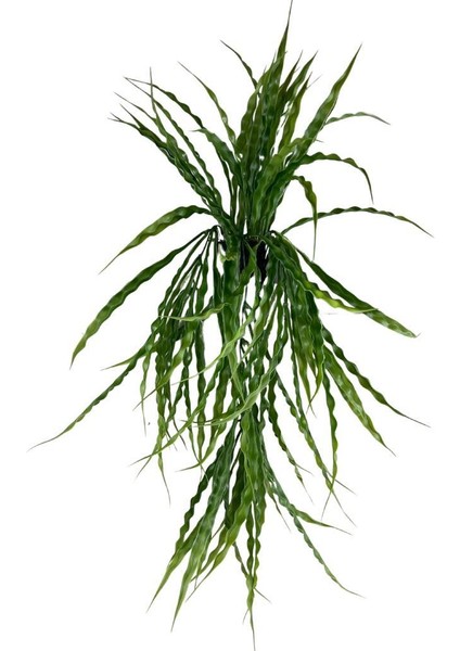 Yapay Çiçek Saksıda Sarkan Yeşil Kıvrımlı Saz 70 cm