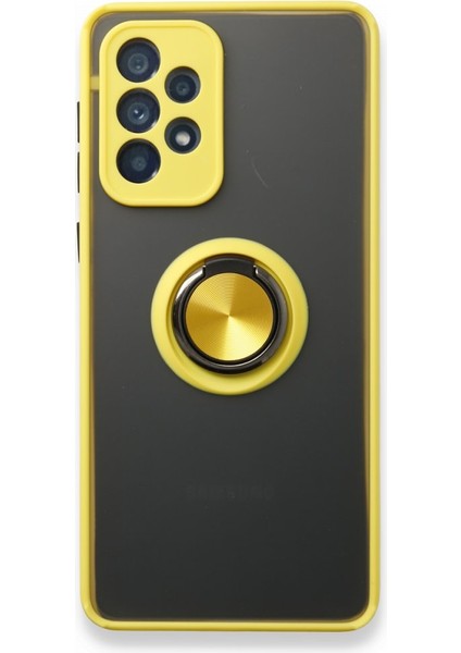 Samsung Galaxy A23 4g Kılıf Yüzüklü Mat Kamera Korumalı Silikon