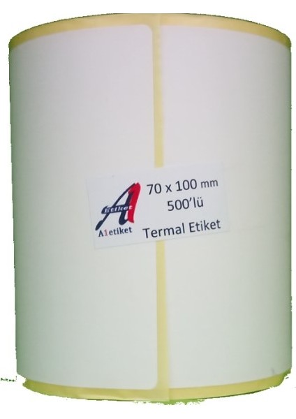 Etiket Termal Barkod - 70x100 Barkod Etiketi 500 Sarımlı 10 Rulo 5.000 Adet