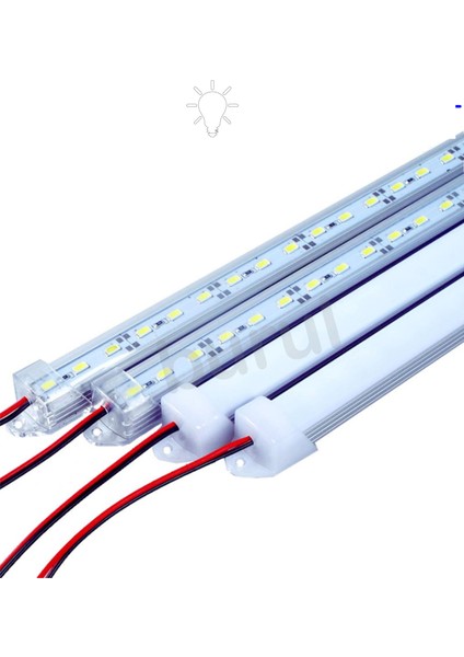 50 cm 10 Watt Mavi Işık Alüminyum Opak Kasa Çubuk Bar LED 12 Volt