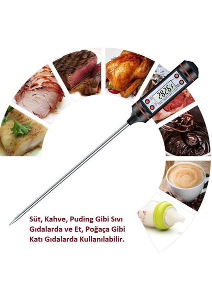 Dijital Yemek Gıda Mutfak Termometresi modelleri