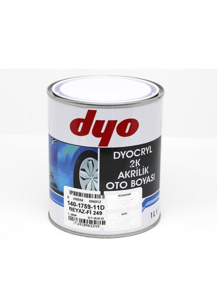 Dyocryl 2k Akrilik-Beyaz-Fi 249-1L