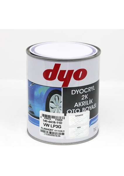 Dyocryl 2k Akrilik-Flashort-Vw LP3G-1L