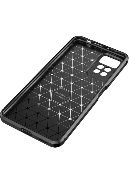 Xiaomi Redmi Note 11 Pro 5g Kılıf Karbon Dokulu Kamera Korumalı Silikon