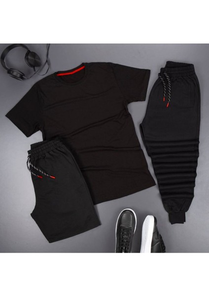 3'lü Unisex Spor Eşofman Takımı Kombini