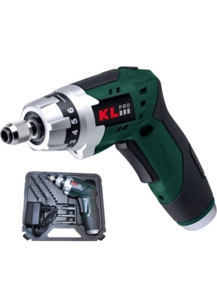 KLNM3613 3.6VOLT /1,3AH Li-Ion Şarjlı Tornavida + 45 Parça Vidalama Ucu