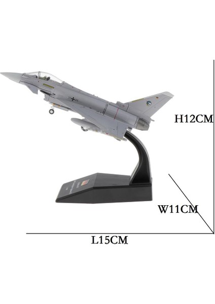 1: 100 Ölçekli Diecast Alaşım EF-2000 Typhoon Avcı Uçak Modeli (Yurt Dışından)